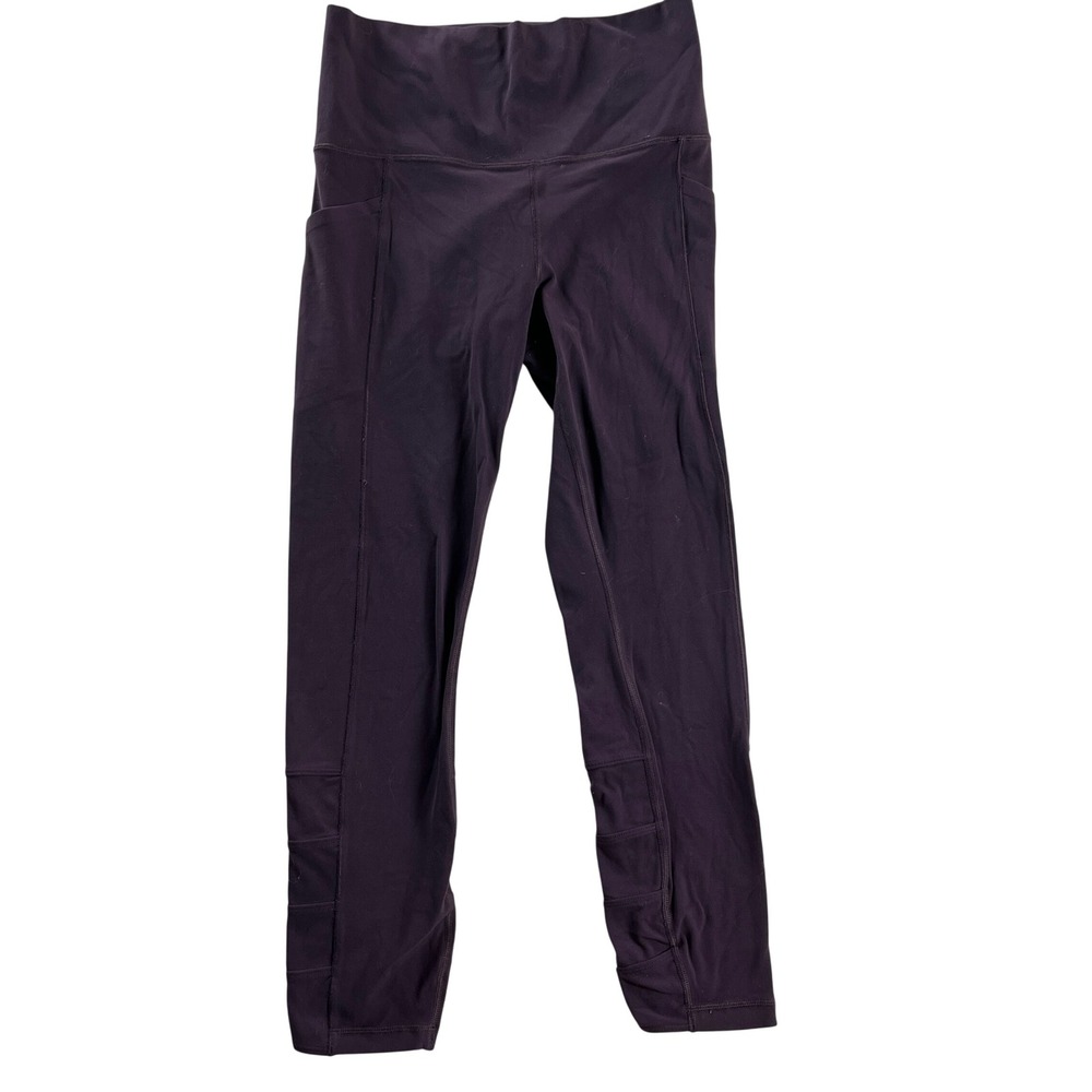 Athleta Salutation Stash Pocket II Cinch 7/8 High Rise Tight Plum SP